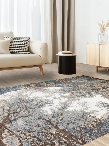 Vegetable Dye Contemporary Abstract Oriental Area Rug 6x10