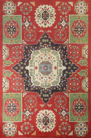 Geometric Kazak Oriental Area Rug 6x10
