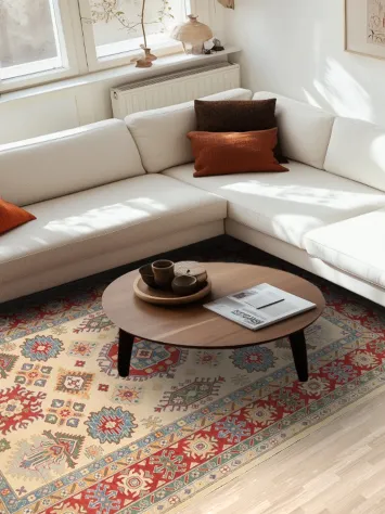 Geometric Kazak Oriental Area Rug 6x10