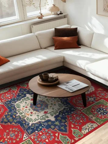 Geometric Kazak Oriental Area Rug 7x10