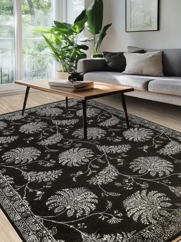 Vegetable Dye All-Over Floral Versace Oriental Area Rug 7x10