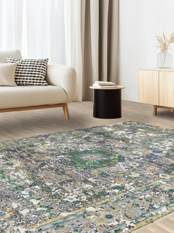 Vegetable Dye Contemporary Abstract Oriental Area Rug 6x9