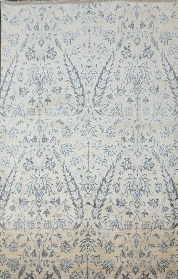 Vegetable Dye All-Over Floral Versace Oriental Area Rug 6x9