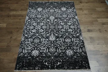 Vegetable Dye Damask Style Versace Oriental Area Rug 7x10