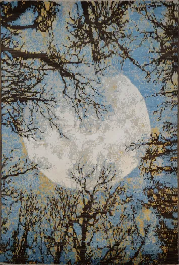 Moonlit Forest Rug - Enchanting Woodland Ambiance for Homes 6x8