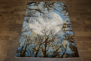 Moonlit Forest Rug - Enchanting Woodland Ambiance for Homes 6x8