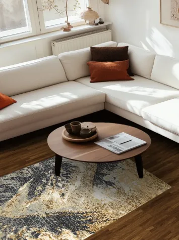 Vegetable Dye Contemporary Abstract Oriental Area Rug 4x6