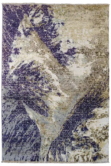 Stylish Abstract Design Rug in Neutral Color Palette 4'x6'