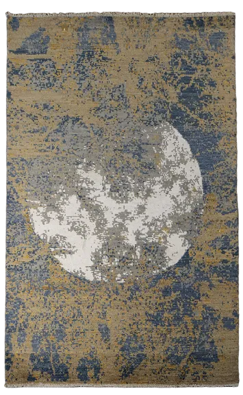 Vegetable Dye Contemporary Abstract Oriental Area Rug 4x7