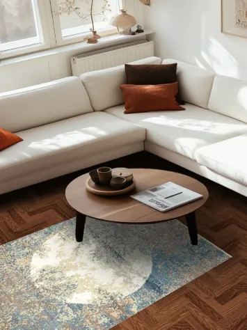 Artistic Modern Abstract Oriental Area Rug 4x6