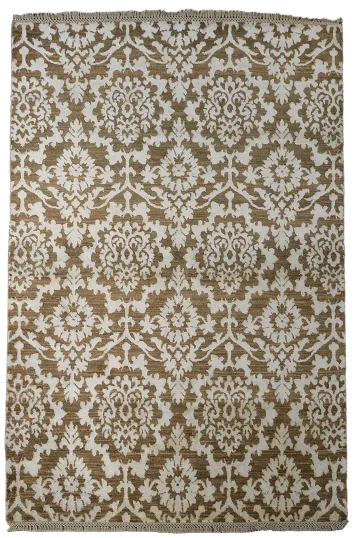Vegetable Dye All-Over Abstract Oriental Area Rug 4x6