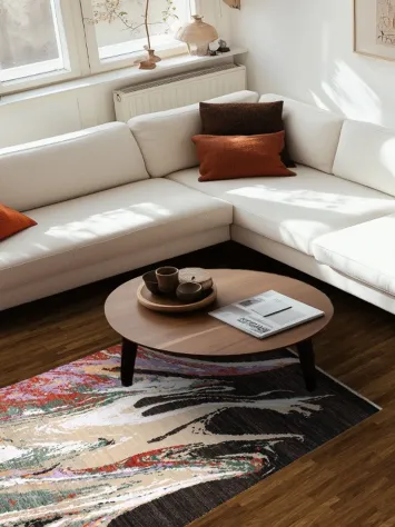 Artistic Modern Abstract Oriental Area Rug 4x6