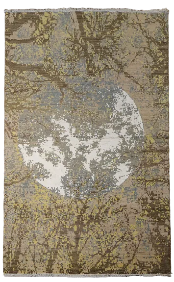 Artistic Modern Abstract Oriental Area Rug 4x7
