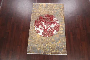 Artistic Modern Abstract Oriental Area Rug 4x6