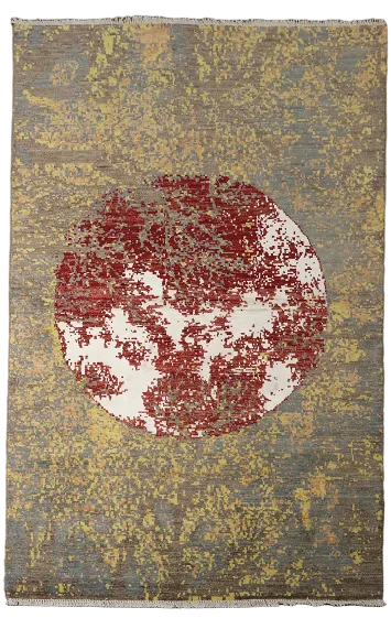 Artistic Modern Abstract Oriental Area Rug 4x6