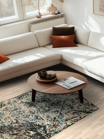 Artistic Modern Abstract Oriental Area Rug 4x6