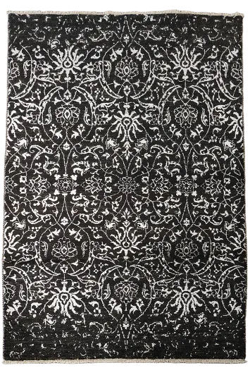Vegetable Dye All-Over Abstract Oriental Area Rug 4x6