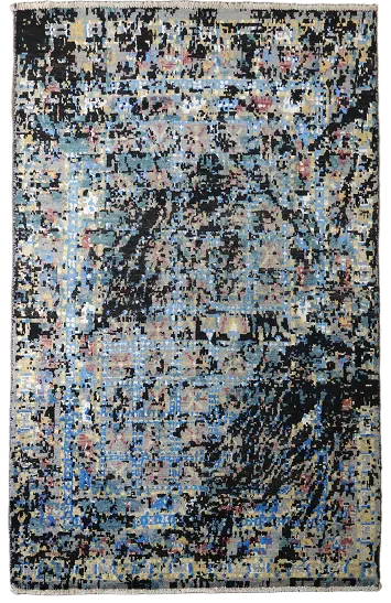 Modern Abstract Rug with Intricate Mosaic Design 4'x6'