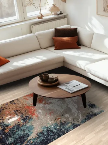 Artistic Modern Abstract Oriental Area Rug 4x6