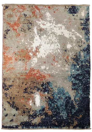 Artistic Modern Abstract Vegetable Dye Area Rug 4x6