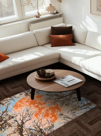 Vegetable DyeArtistic Modern Abstract Oriental Area Rug 4x6