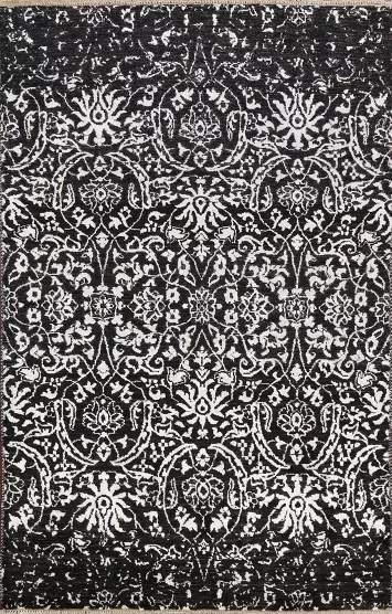 Vegetable Dye All-Over Abstract Oriental Area Rug 4x6