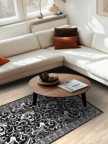 Vegetable Dye All-Over Floral Abstract Oriental Area Rug 4x6