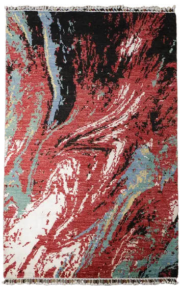 Artistic Modern Abstract Oriental Area Rug 4x6