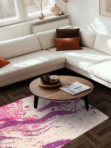 Vegetable Dye Contemporary Abstract Oriental Area Rug 5x6