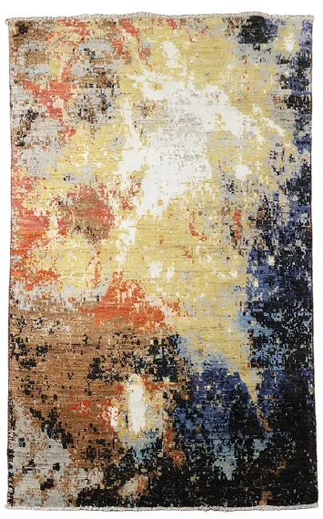 Artistic Modern Abstract Oriental Area Rug 4x6