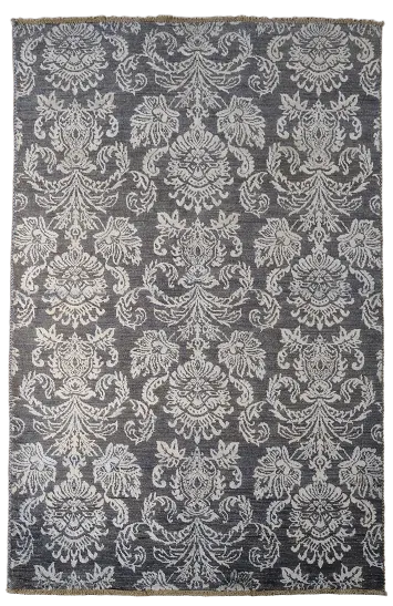 Vegetable Dye All-Over Floral Abstract Oriental Area Rug 4x6