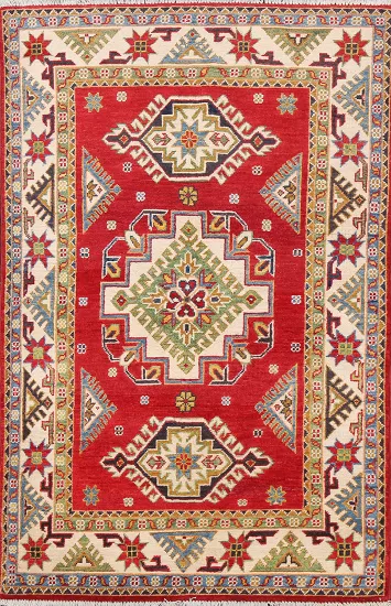 Geometric Kazak Oriental Area Rug 3x5