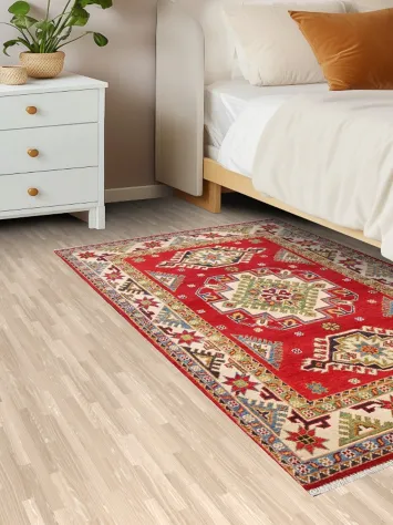 Geometric Kazak Oriental Area Rug 3x5