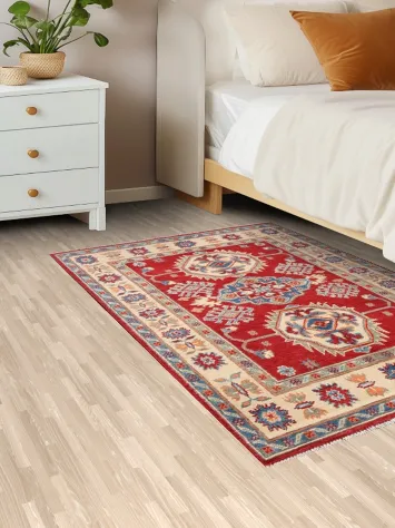 Geometric Kazak Oriental Area Rug 3x5