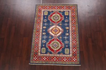 Geometric Kazak Oriental Area Rug 4x6