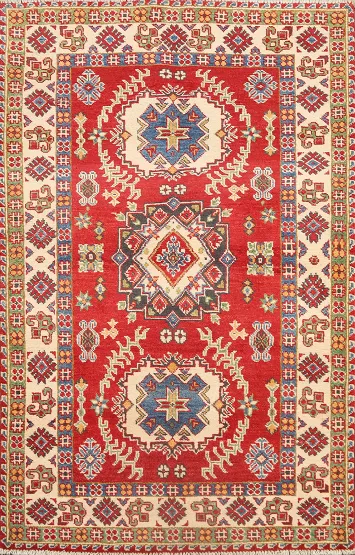 Geometric Kazak Oriental Area Rug 3x5