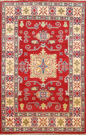 Geometric Kazak Oriental Area Rug 3x5