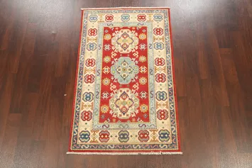 Geometric Kazak Oriental Area Rug 3x5