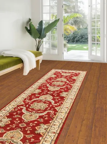 Vegetable Dye Floral Ziegler Oriental Runner Rug 3x10