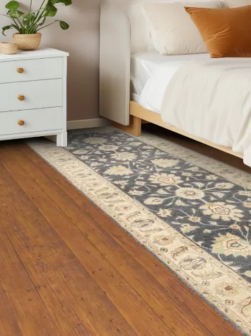 Vegetable Dye Floral Ziegler Oriental Runner Rug 3x10