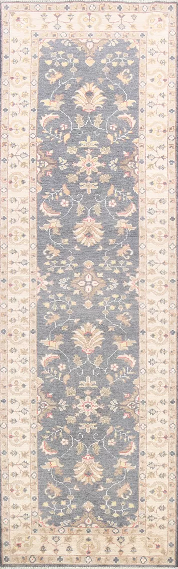 Vegetable Dye Floral Ziegler Oriental Runner Rug 3x10
