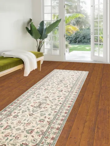 Vegetable Dye Floral Ziegler Oriental Runner Rug 3x10