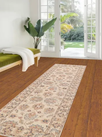 Vegetable Dye Floral Ziegler Oriental Runner Rug 3x10