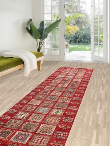 Garden Design Kazak Oriental Runner Rug 3x10