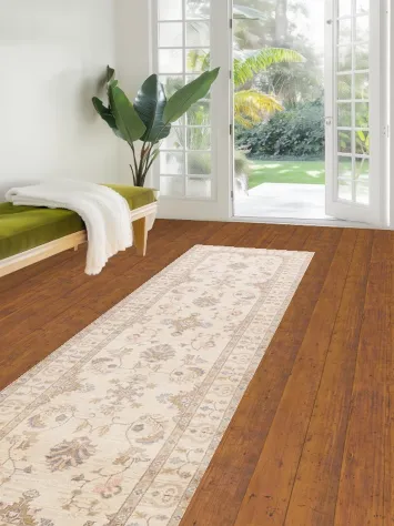 Vegetable Dye Floral Ziegler Oriental Runner Rug 3x10