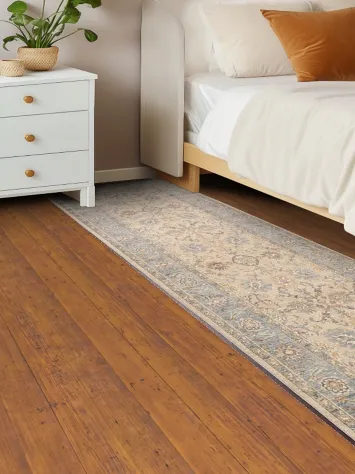 Vegetable Dye Floral Ziegler Oriental Runner Rug 2x11