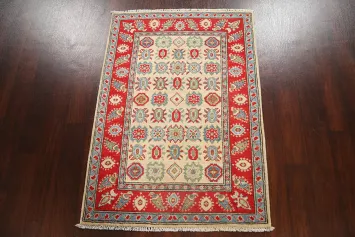 Geometric Kazak Oriental Area Rug 3x4