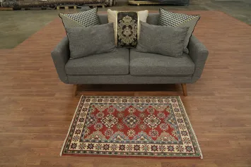 Exquisite Kazak Rug with Rich Geometric Patterns and Vibrant Colors 3x4