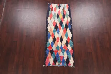 Tribal Moroccan Oriental Runner Rug 2x6