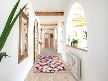 All-Over Moroccan Oriental Runner Rug 3x9